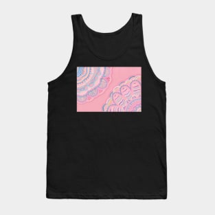 Pastel Flowers in light pink background Tank Top